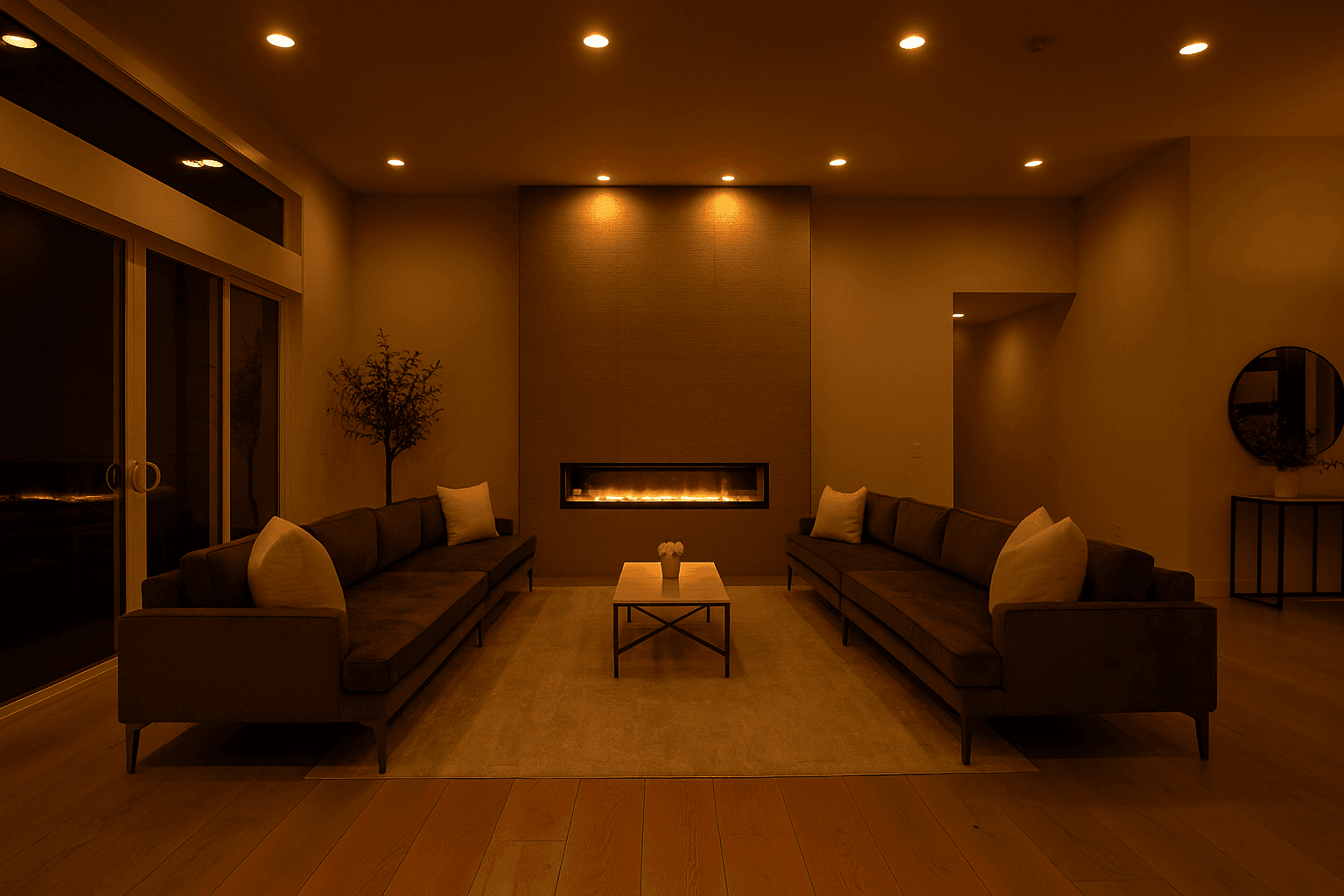 Painted living room